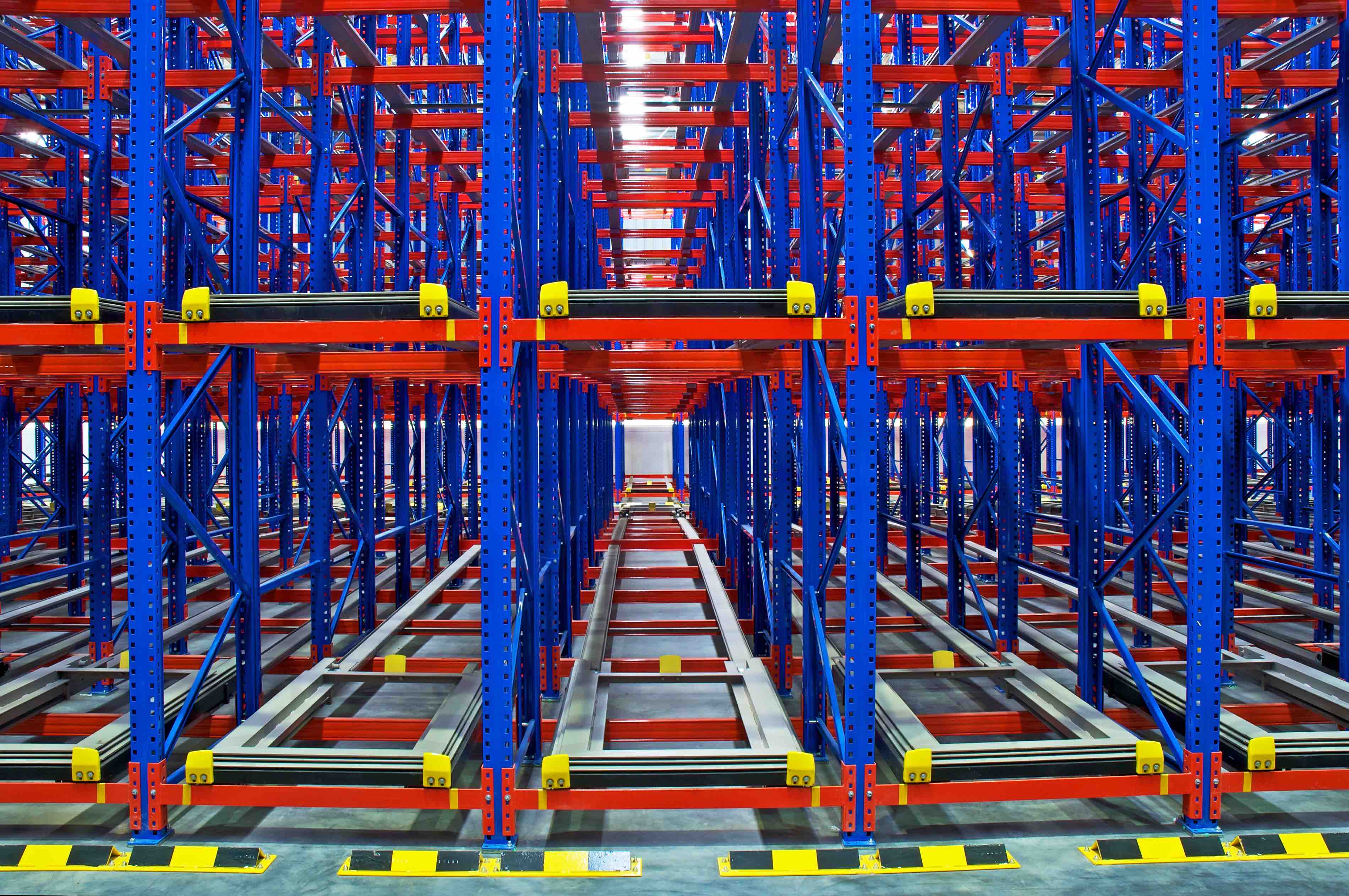 Warehouse storage, shelving, metal, pallet racking systems